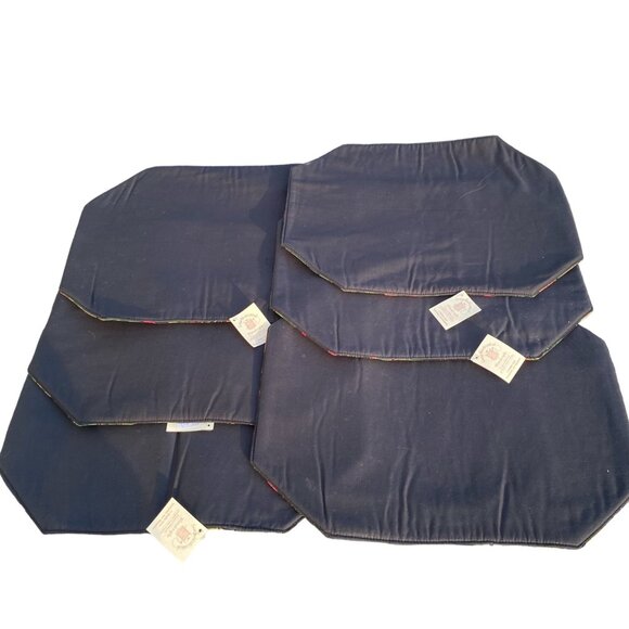 Sewphisticated Handcrafts 6 black Christmas placemats red cardinal bird 16x13 - Picture 2 of 7